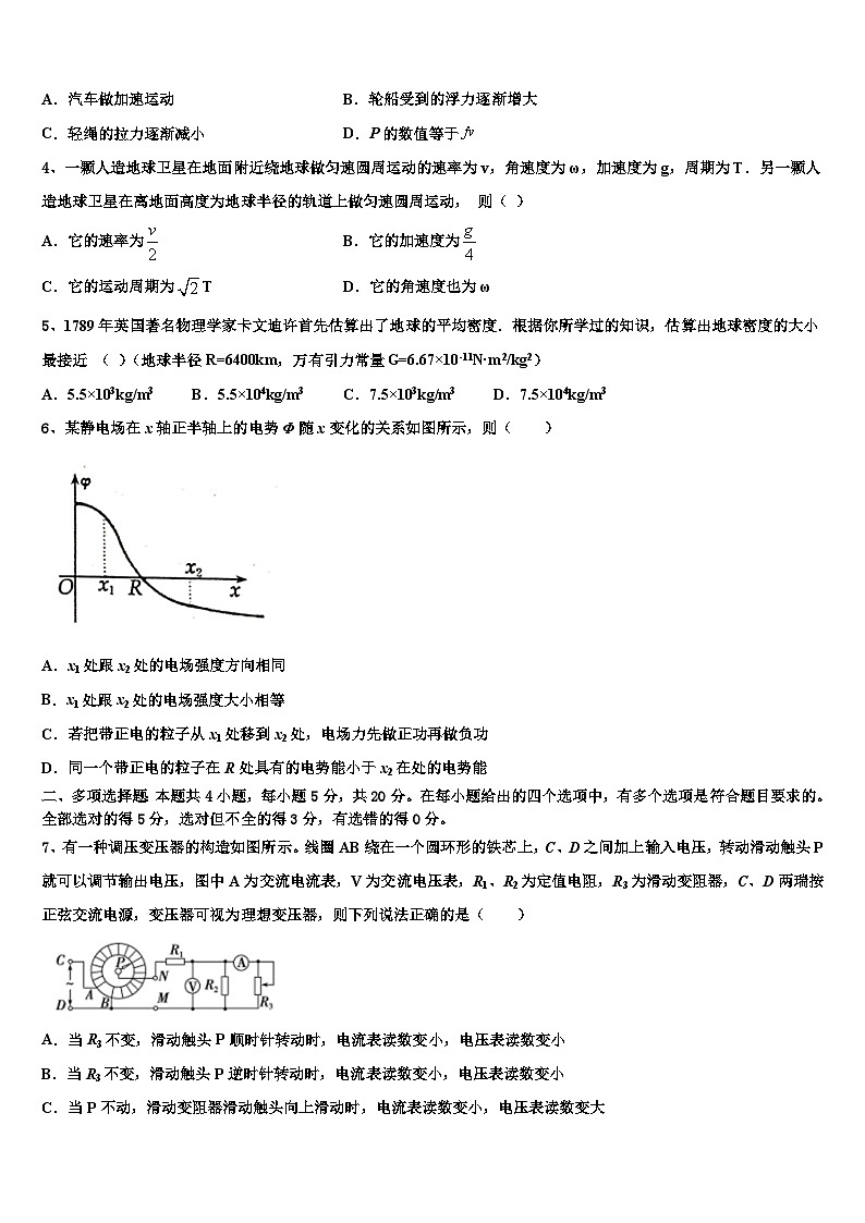 2026届安徽省滁州市定远县民族中学高三最后一卷物理试卷含解析第2页
