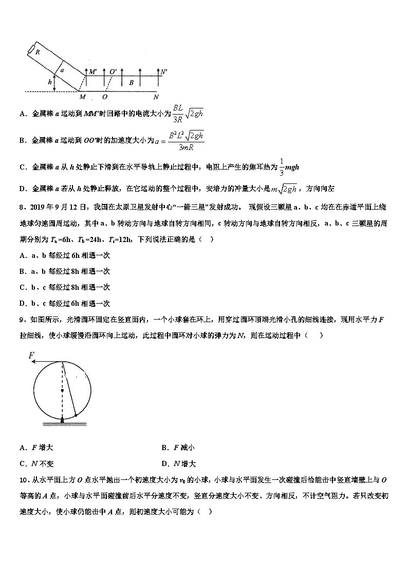 2026届安徽省滁州西城区中学高三第二次诊断性检测物理试卷含解析第3页