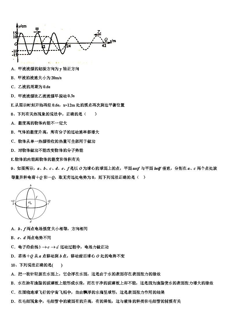 2026届安徽省合肥市三十五中高三第二次联考物理试卷含解析第3页
