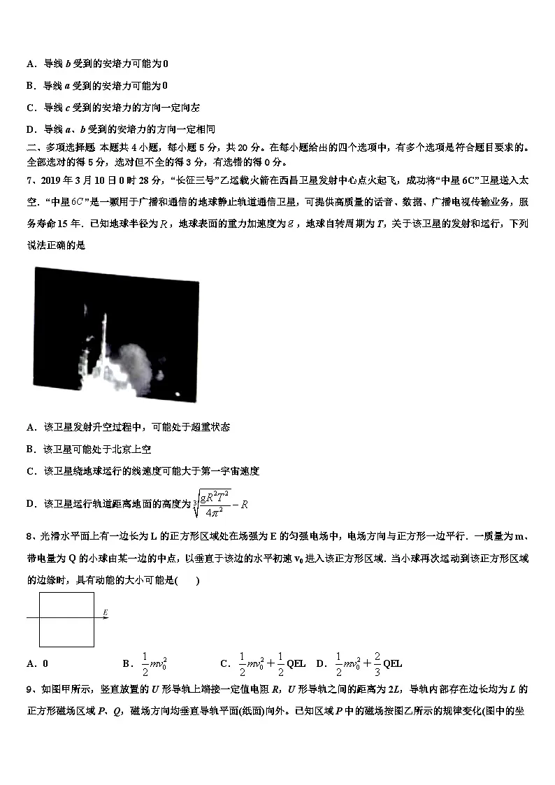 2026届安徽省合肥双凤高级中学高三第一次调研测试物理试卷含解析第3页