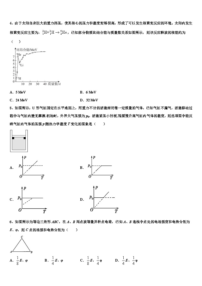 2026届安徽省合肥市七中、合肥十中联考高三下第一次测试物理试题含解析第2页