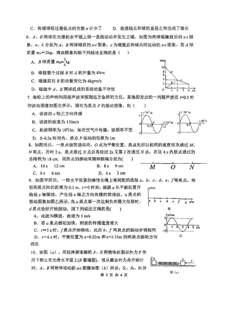 江苏省镇江市第二中学2023-2024学年高二上学期10月月考物理试卷第2页