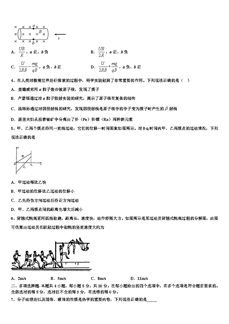 2026届北京市昌平区市级名校高考物理考前最后一卷预测卷含解析第2页
