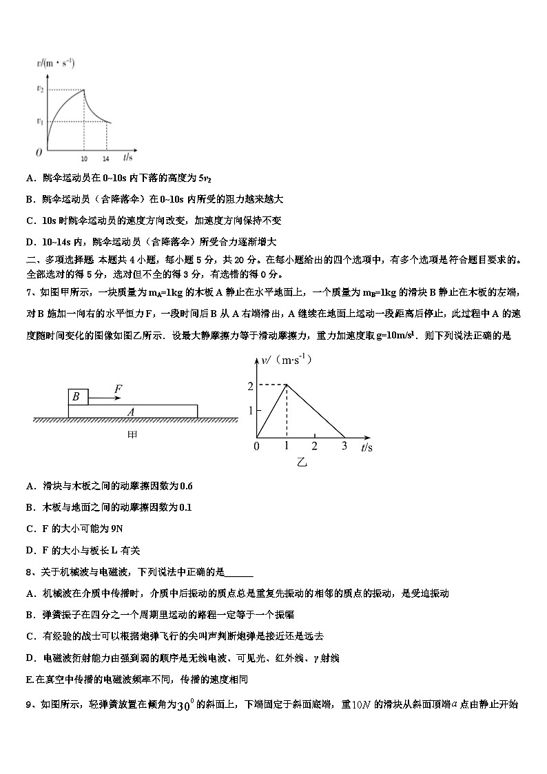 2026届北京海淀区高考物理一模试卷含解析第3页