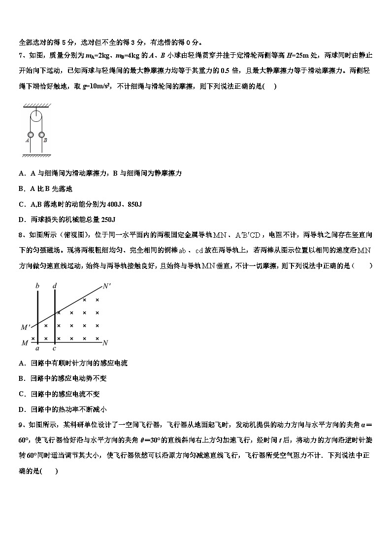 2026届北京市高考冲刺物理模拟试题含解析第3页