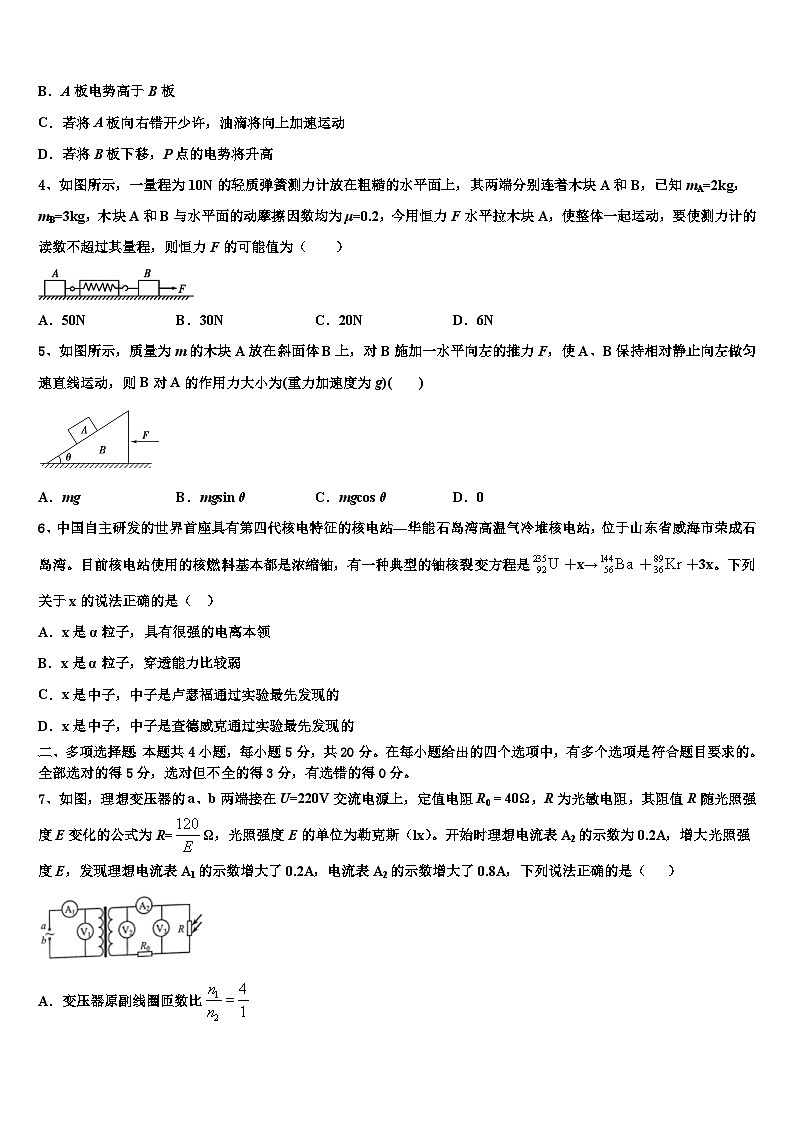 2026届北京市海淀区中国人民大学附属中学高考物理必刷试卷含解析第2页