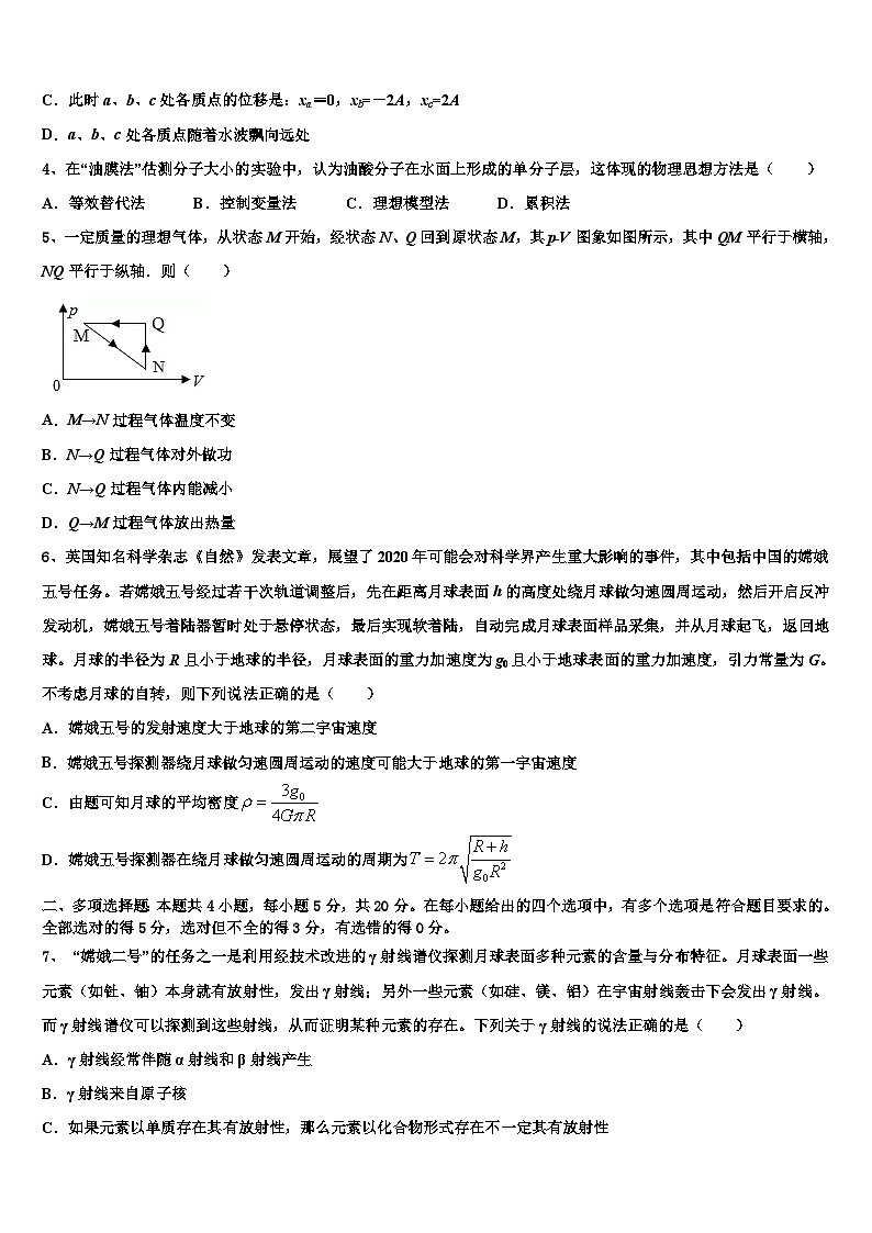 2026届北京市第一六一中学高三下第一次测试物理试题含解析第2页