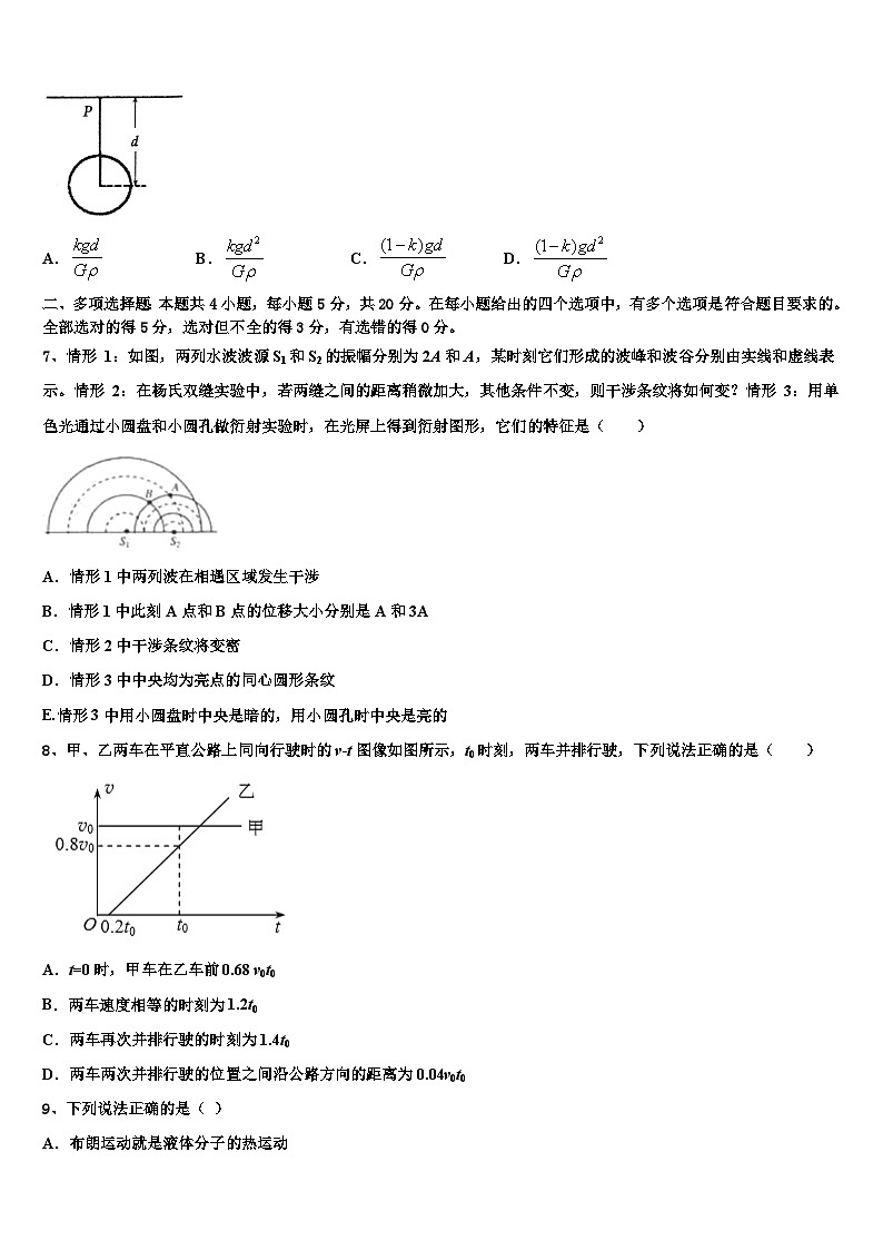 2026届北京市对外经贸大学附属中学高三3月份模拟考试物理试题含解析第3页