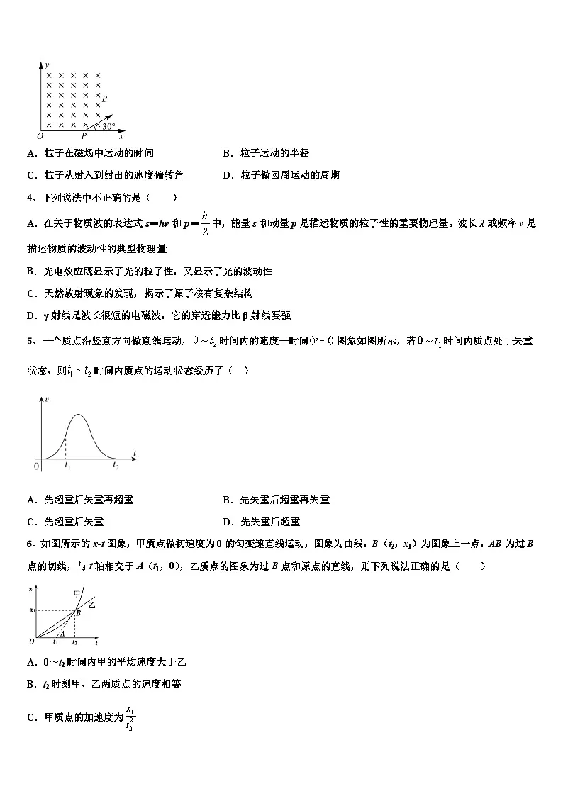 2026届北京师范大学附属杭州中学高三下学期一模考试物理试题含解析第2页