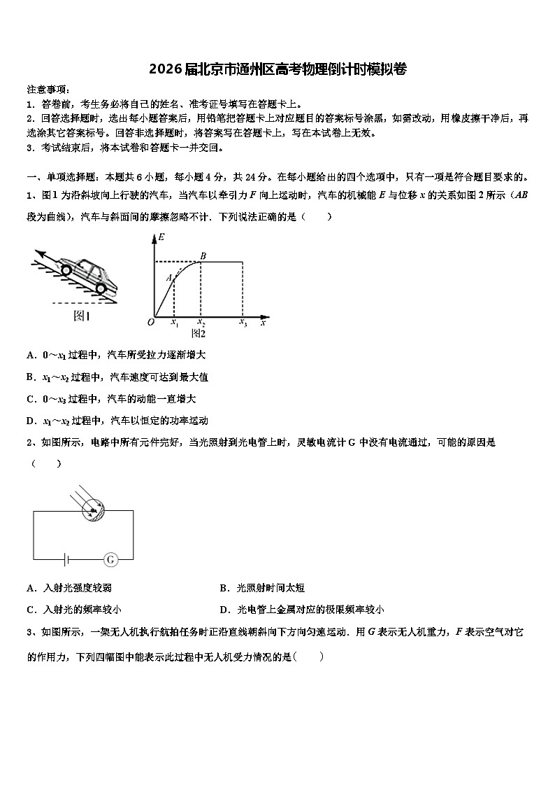 2026届北京市通州区高考物理倒计时模拟卷含解析第1页