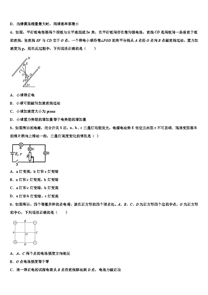 2026届北京市五十七中学高考物理一模试卷含解析第2页