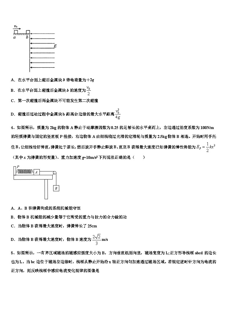 2026届北京市西城区北京师大附属实验中学高考物理必刷试卷含解析第2页