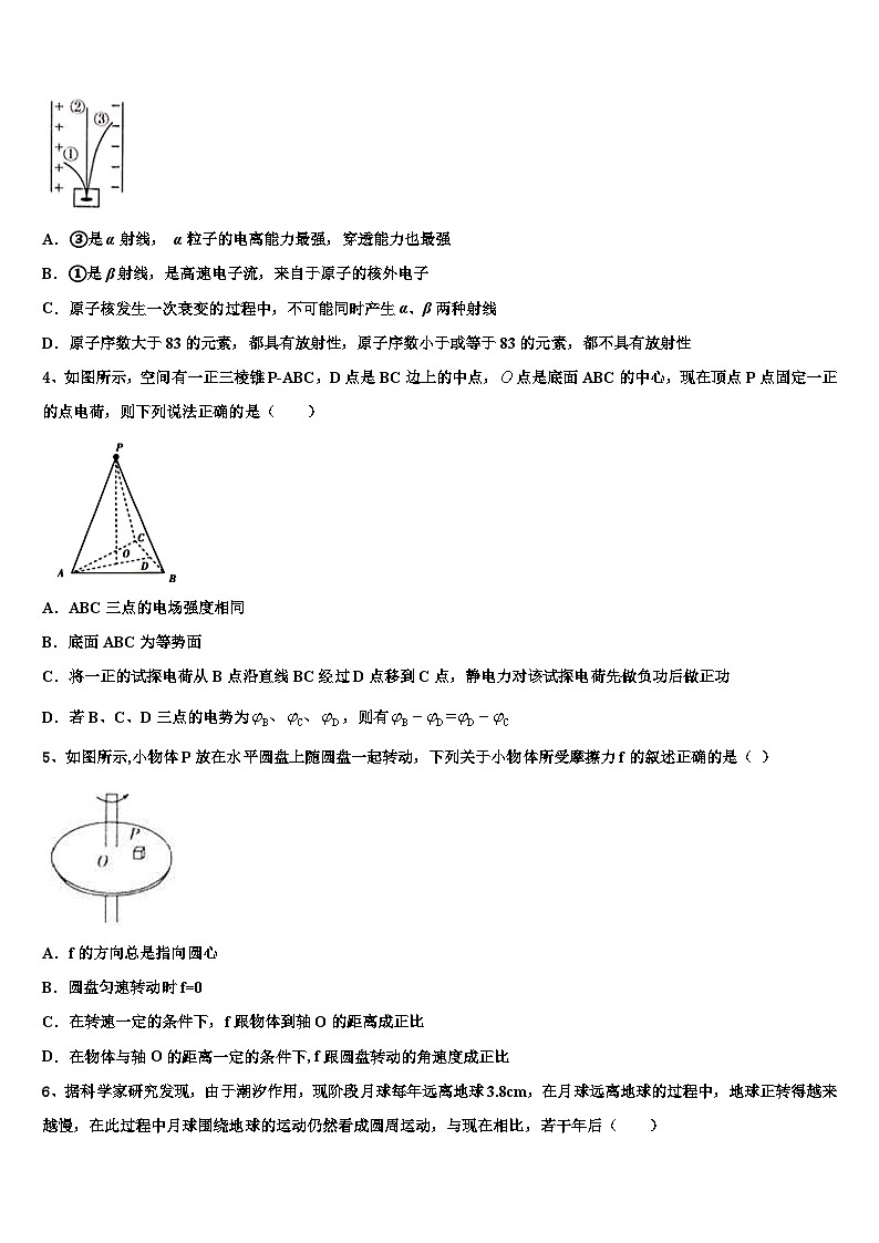 2026届北京市西城区第14中学高考物理全真模拟密押卷含解析第2页