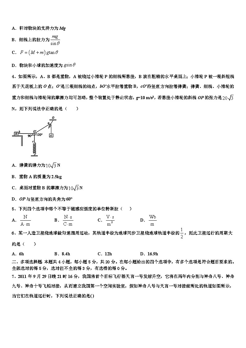 2026届白城市重点中学高考冲刺模拟物理试题含解析第2页