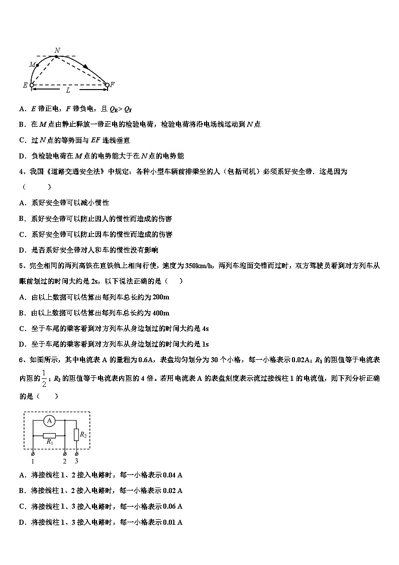 2026届白城市重点中学高考物理考前最后一卷预测卷含解析第2页