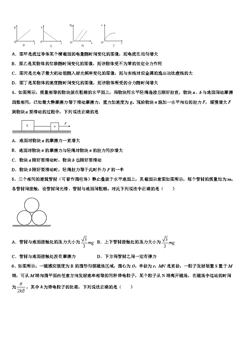 2026届北大附中高考考前提分物理仿真卷含解析第2页