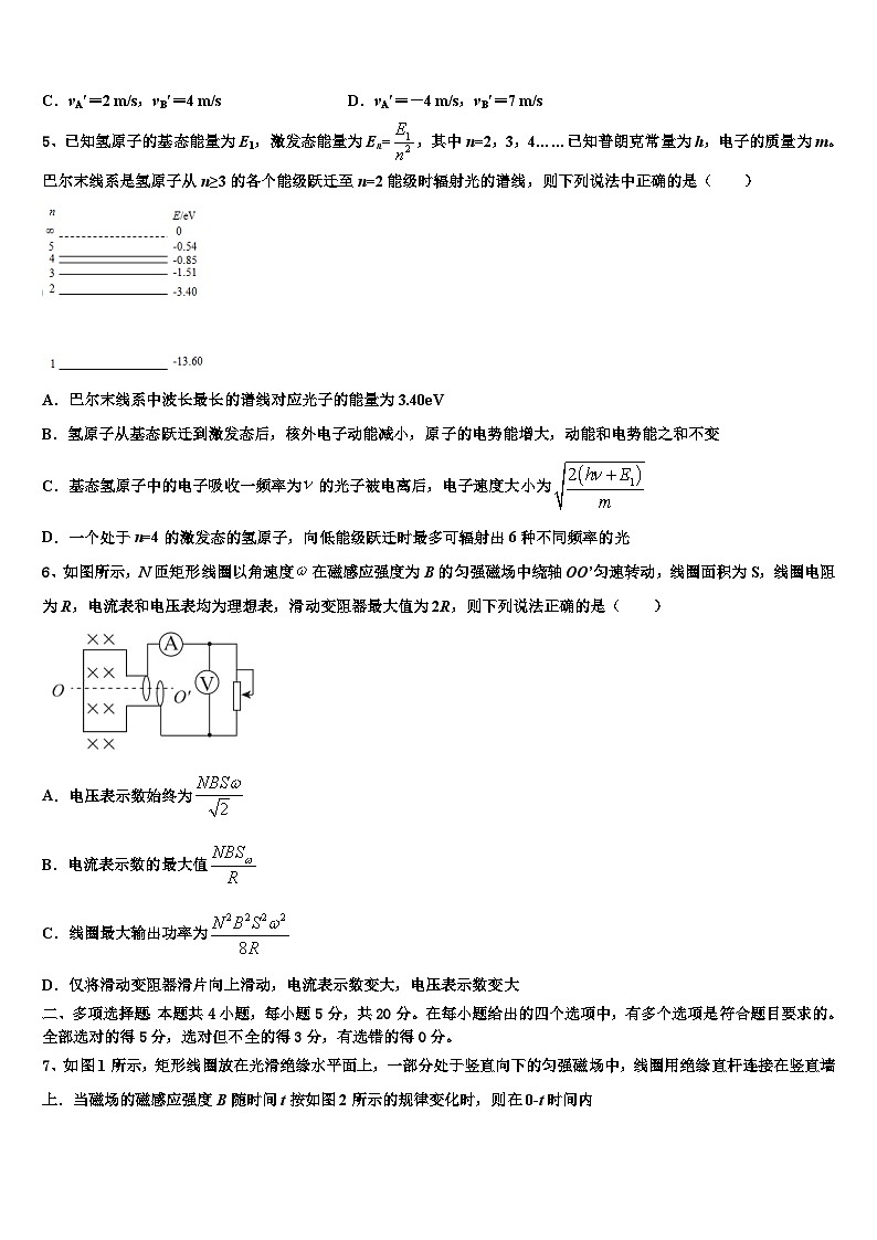 2026届北京市第六十六中学高三压轴卷物理试卷含解析第2页
