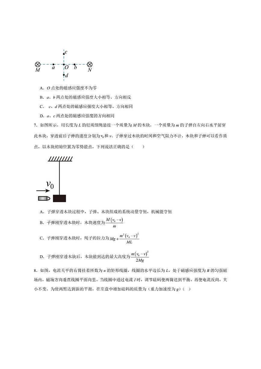 2024-2025学年陕西省西安高新第三中学高二上学期期中考试物理试卷（有答案）第3页