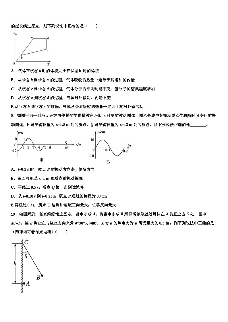 2026届福建省福清福清华侨中学高三下学期联考物理试题含解析第3页