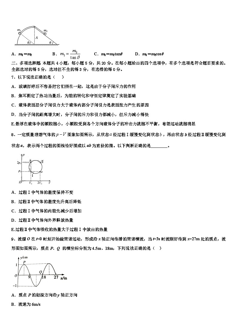 2026届福建省泉州市德化一中高三下学期联合考试物理试题含解析第3页