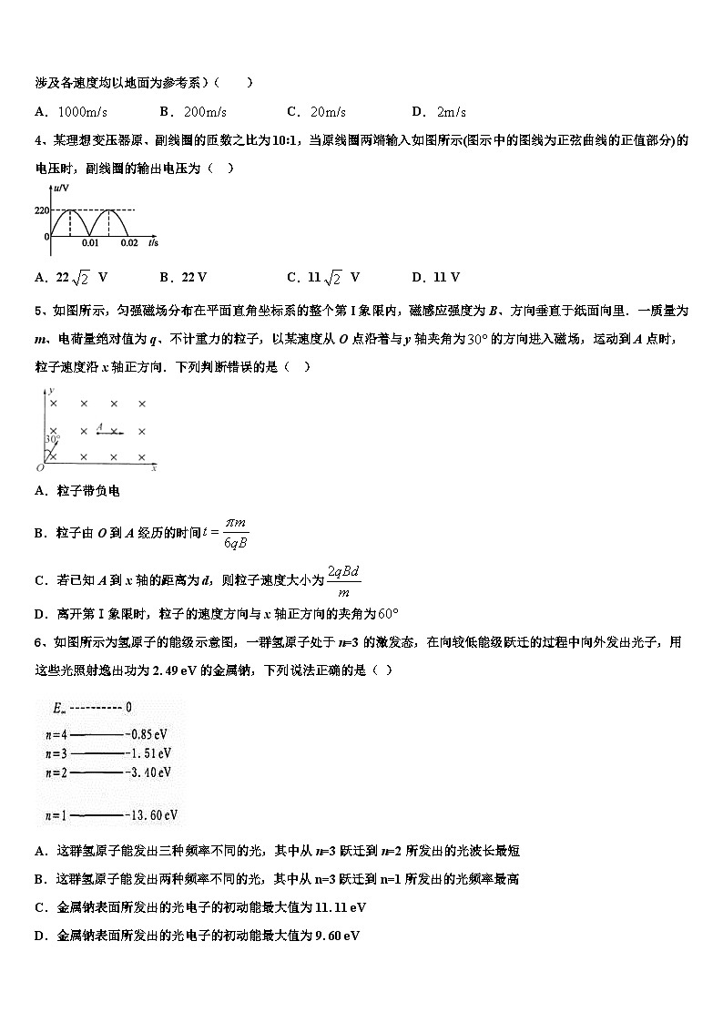 2026届福建省宁德市部分一级达标中学高三下学期联考物理试题含解析第2页