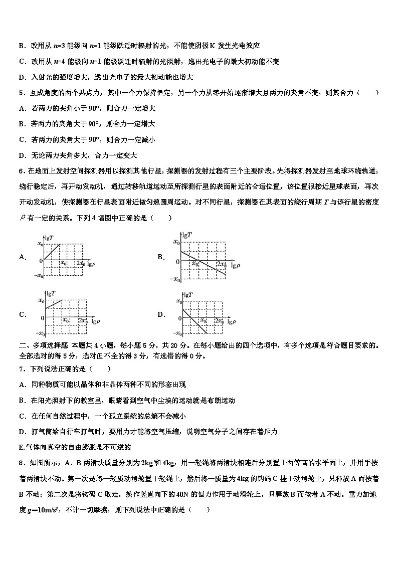 2026届福建省南平市建瓯芝华中学高三下学期第五次调研考试物理试题含解析第2页