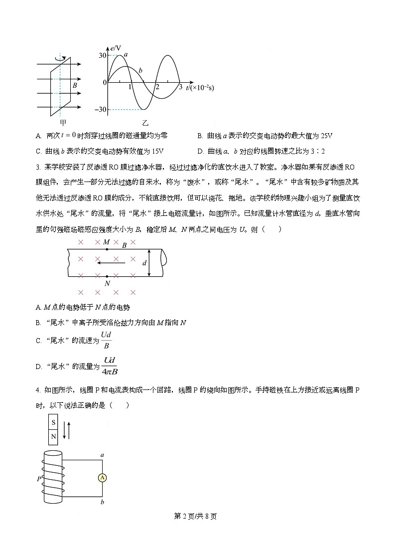 湖北省随州市、孝感市部分名校2025-2026学年高二上学期12月月考物理（B）试卷（原卷版）第2页