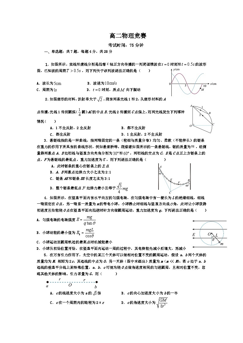 湖南省邵阳市第二中学2025-2026学年高二上学期12月学科竞赛物理试题（Word版附解析）第1页