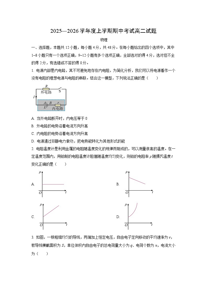2025-2026学年辽宁省重点中学协作校高二上学期11月期中联考物理试卷（学生版）第1页