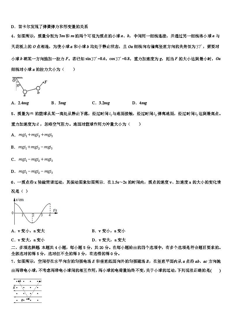 2026届福建省永春一中、培元、季延、石光中学高考仿真卷物理试卷含解析第2页