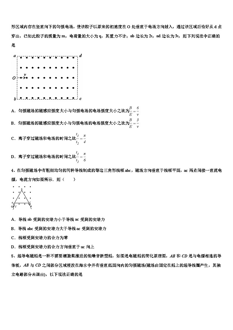 2026届福建省漳州市七校高考临考冲刺物理试卷含解析第2页