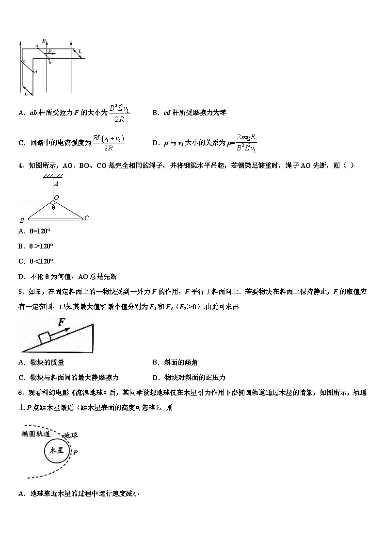 2026届福建省漳州实验中学高考仿真卷物理试卷含解析第2页