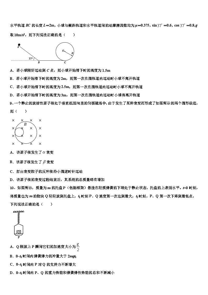 2026届福建省漳州市五中、龙海市五中等四校高三3月份模拟考试物理试题含解析第3页