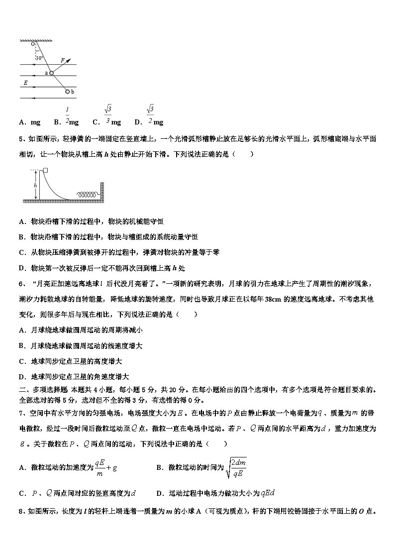 2026届甘肃省庆阳市高考全国统考预测密卷物理试卷含解析第2页