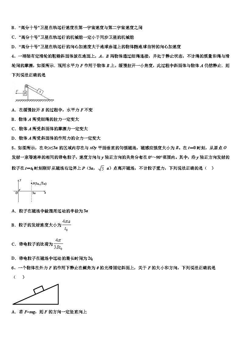 2026届甘肃省陇东中学高考物理考前最后一卷预测卷含解析第2页