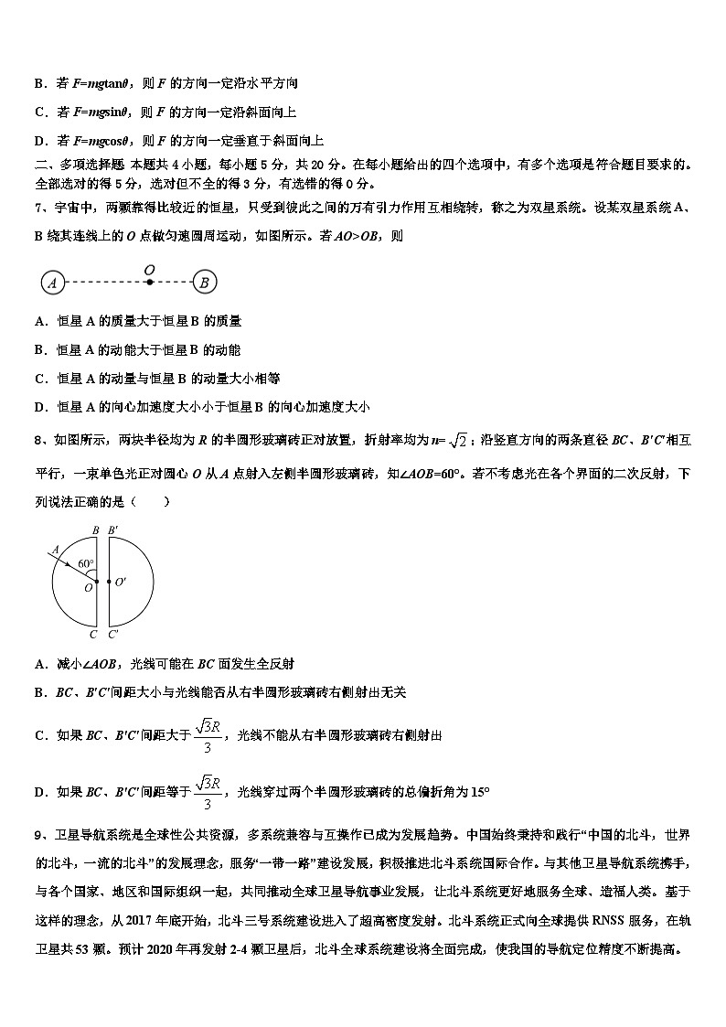2026届甘肃省陇东中学高考物理考前最后一卷预测卷含解析第3页