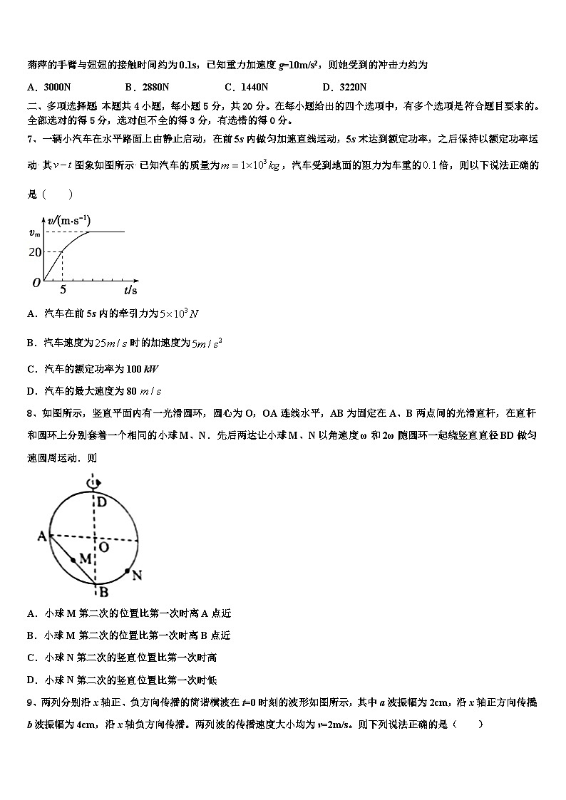 2026届福建省诏安县怀恩中学高三下学期一模考试物理试题含解析第3页