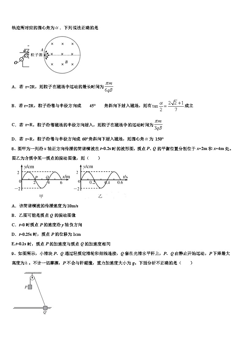 2026届福建省长汀一中等六校高三冲刺模拟物理试卷含解析第3页