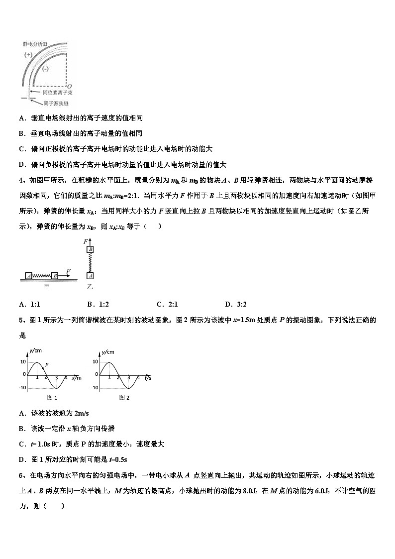 2026届阜阳市重点中学高三3月份模拟考试物理试题含解析第2页