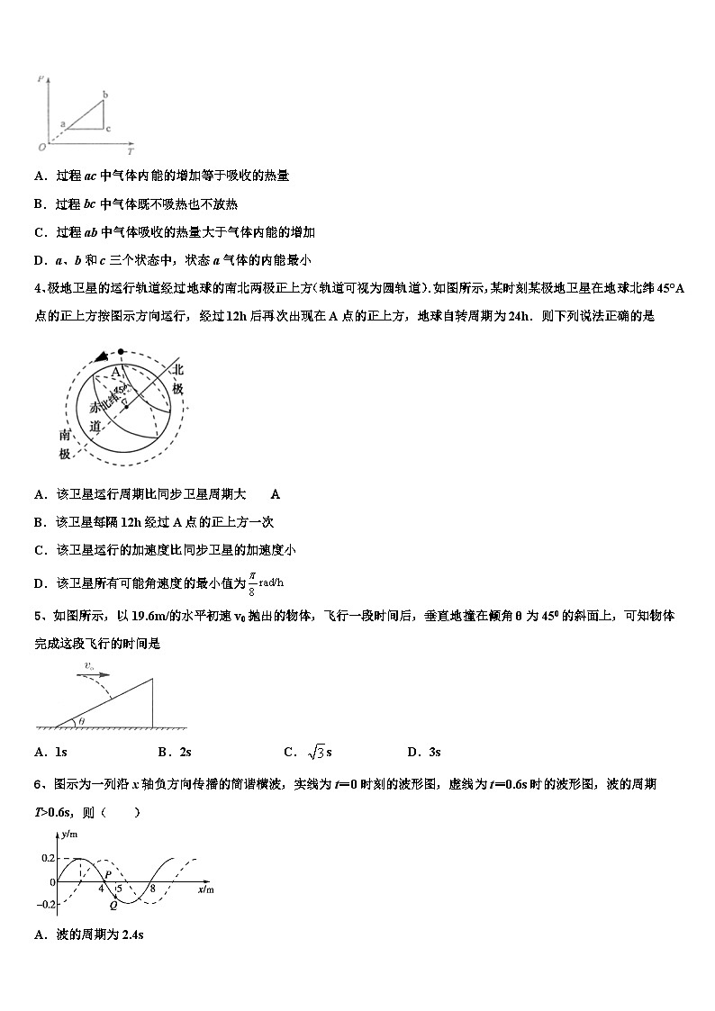 2026届甘肃省白银市会宁县四中高三下第一次测试物理试题含解析第2页