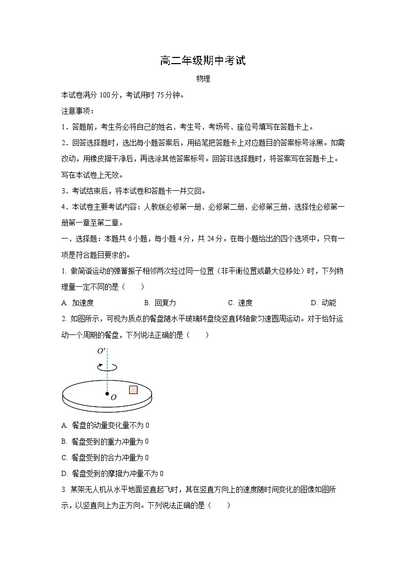 2025-2026学年湖南省平高教育集团高二上学期期中考试物理试卷（学生版）第1页