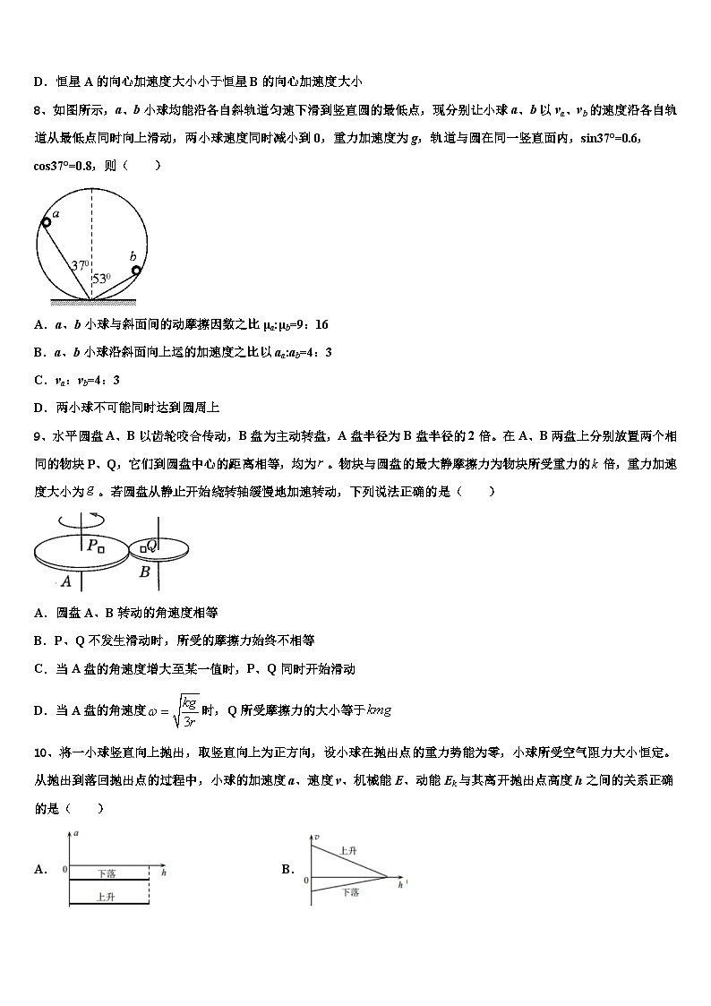 2026届甘肃省肃南县第一中学高考物理三模试卷含解析第3页