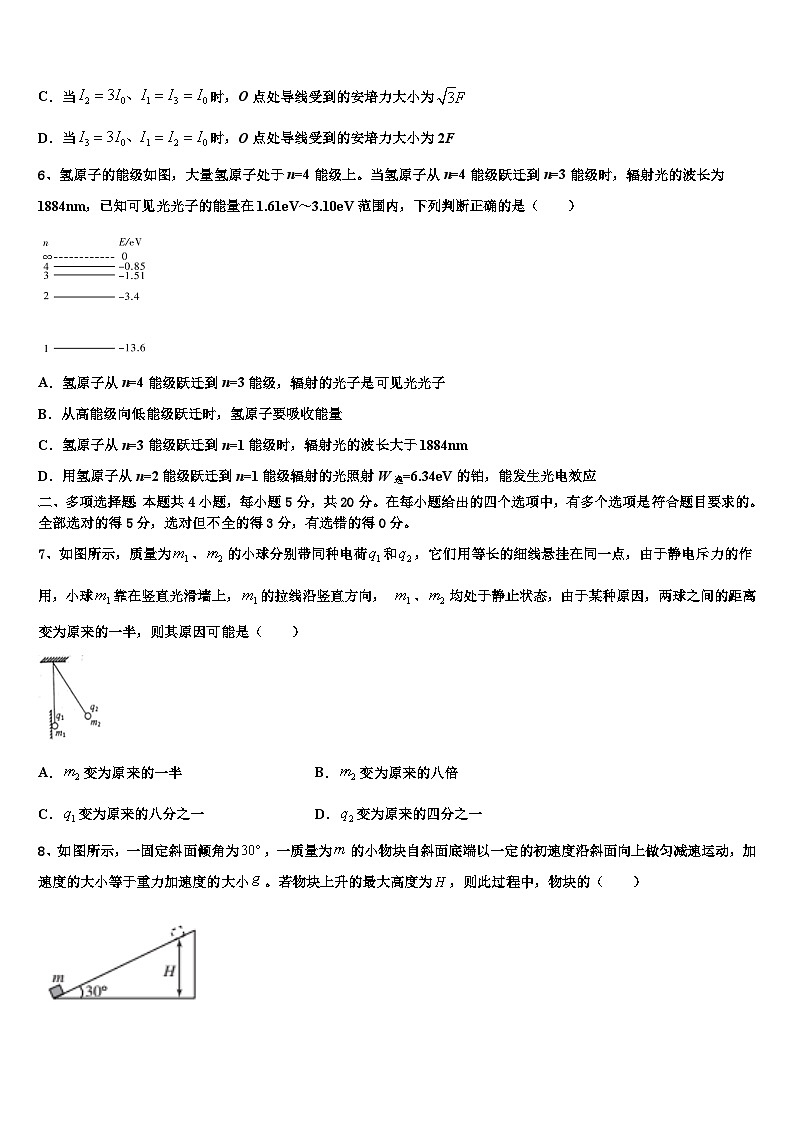 2026届甘肃省武威第八中学高考适应性考试物理试卷含解析第3页