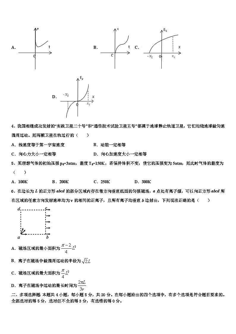2026届甘肃省夏河县夏河中学高三第五次模拟考试物理试卷含解析第2页