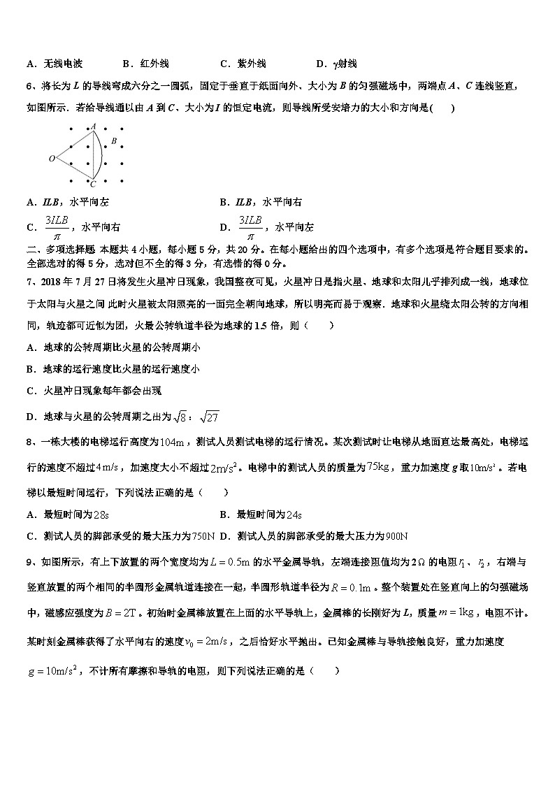 2026届广东名校高考物理必刷试卷含解析第2页