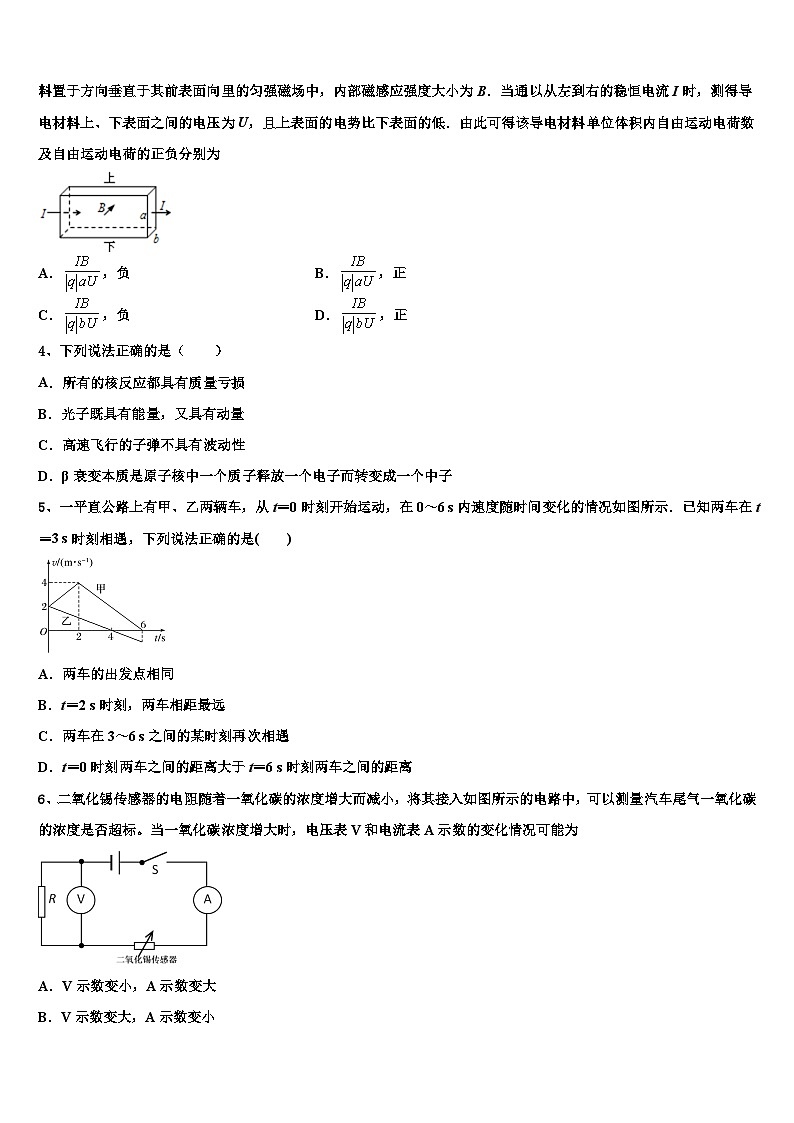 2026届广东省“四校”高三3月份模拟考试物理试题含解析第2页
