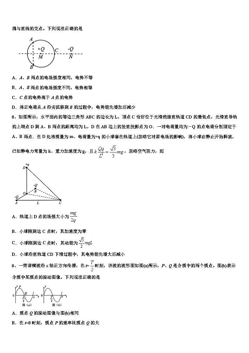 2026届广东省鹤山一中高考物理二模试卷含解析第3页