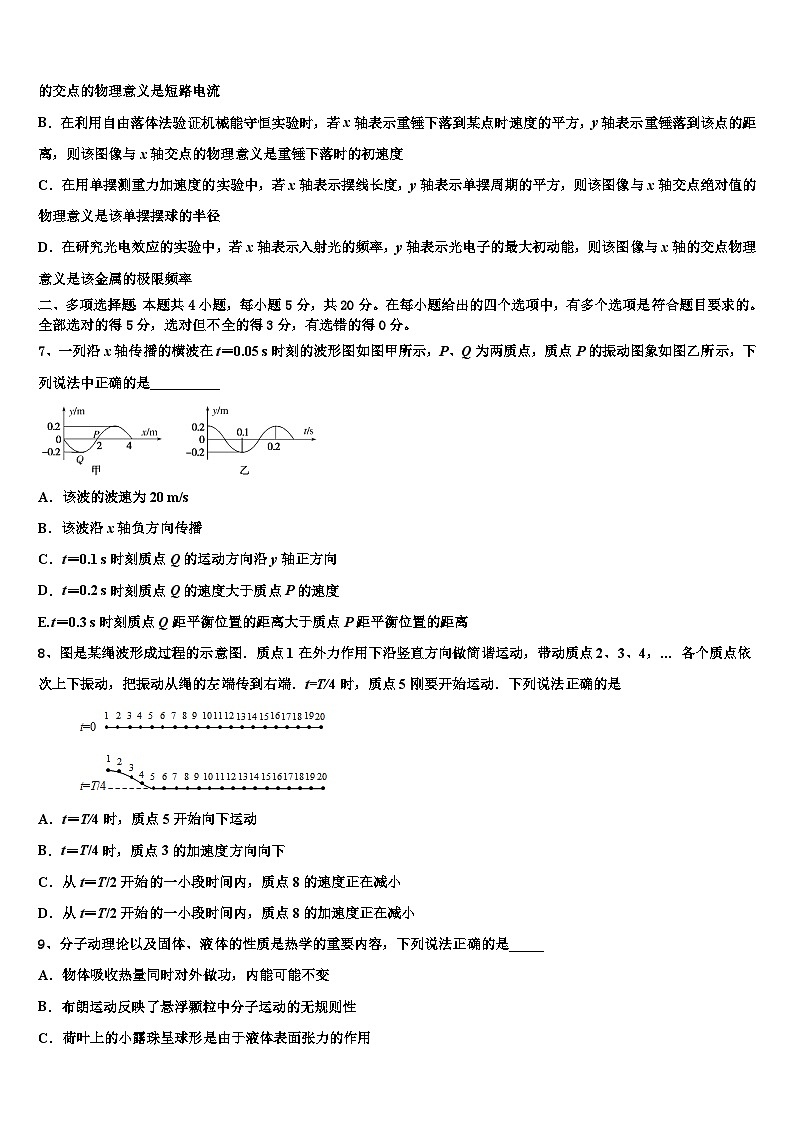 2026届广东省江门市江海区礼乐中学高考适应性考试物理试卷含解析第3页