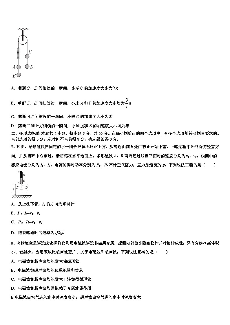 2026届广东省惠州市惠东县燕岭学校高三最后一卷物理试卷含解析第3页