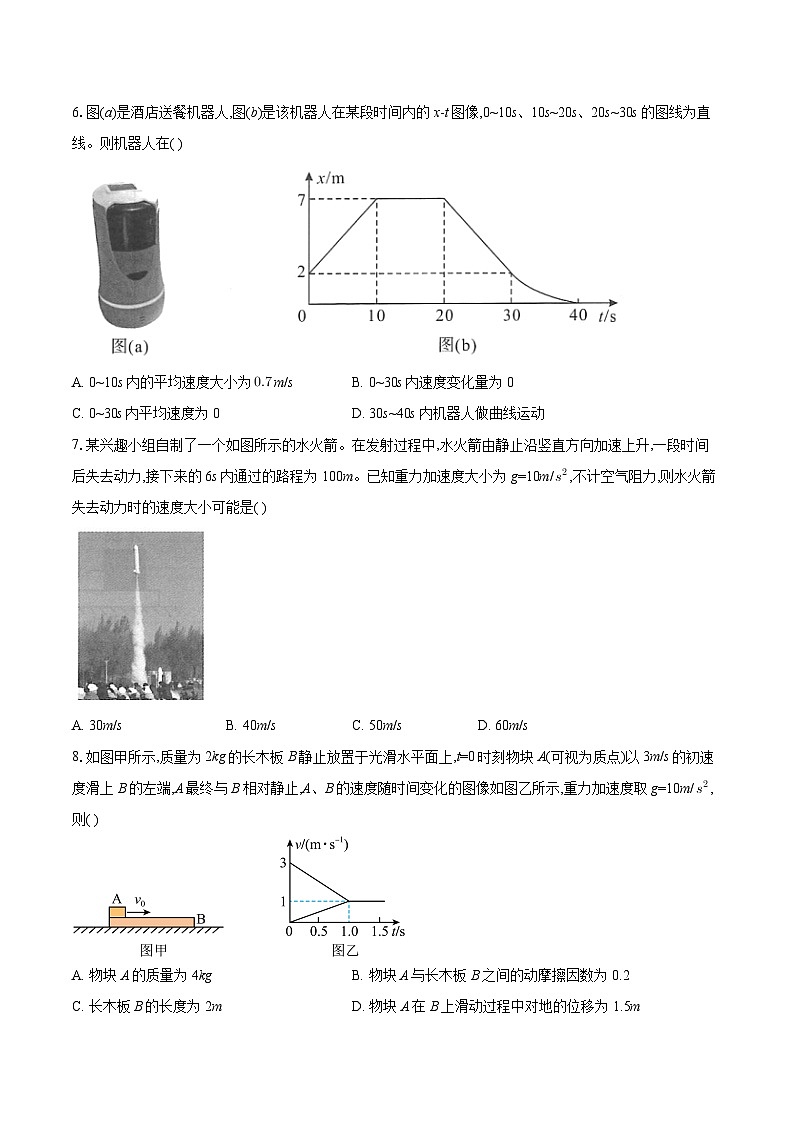 2025-2026学年山东省高一（上）期末考前仿真卷物理试卷B-自定义类型第3页